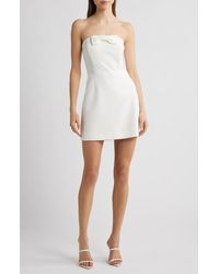 French Connection - Whisper Bow Detail Minidress - Lyst
