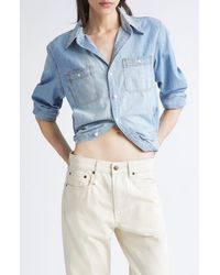R13 - Wrap Around Denim Work Shirt - Lyst