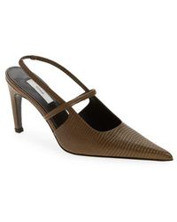 TOTEME - Lizard Embossed Sharp Pointed Toe Slingback Pump - Lyst