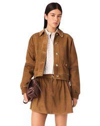 Maje - Suede Jacket - Lyst