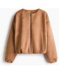 H&M - Oversized Jersey Jacket - Lyst