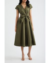 Halogen® - Tie Front A-Line Dress - Lyst
