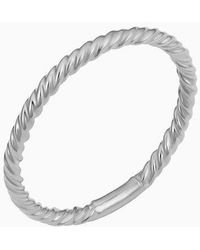 Oradina - Twisted Ribbed 14K Stackable Ring - Lyst