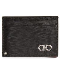 Ferragamo - Textured Leather Card Case - Lyst