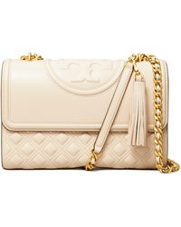 Tory Burch - Fleming Convertible Leather Shoulder Bag - Lyst
