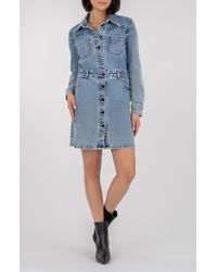 Kut From The Kloth - Arlington Long Sleeve A-Line Denim Dress - Lyst