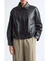Arma - Melis Leather Bomber Jacket - Lyst
