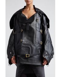 Junya Watanabe - Oversize Faux Leather Jacket - Lyst