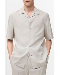 Mango - Regular Fit Short Sleeve Tencel Lyocell Button-Up Shirt - Lyst