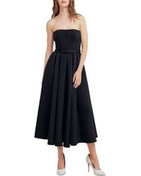 FREEMARKET - Belted Strapless Midi Dress - Lyst