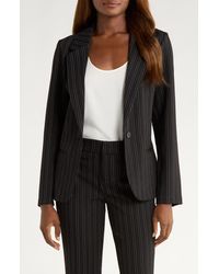 Liverpool Los Angeles - Stripe Fitted One-Button Blazer - Lyst
