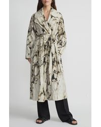 Lafayette 148 New York - Floral Print Belted Trench Coat - Lyst