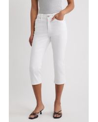 YMI - Side Slit High Waist Capri Jeans - Lyst