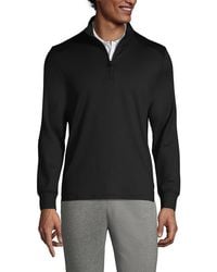 Lands' End - Moisture-Wicking Quarter Zip Pullover - Lyst