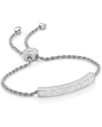 Monica Vinader - Linear Pavé Diamond Bar Bracelet - Lyst