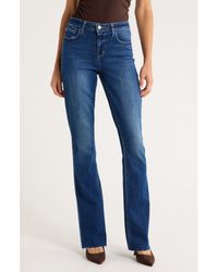 L'Agence - Ruth Raw Hem Straight Leg Jeans - Lyst