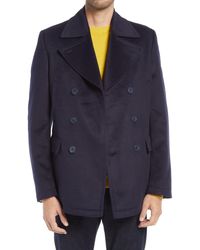 michael kors wool blend double breasted peacoat