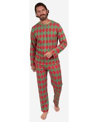 Leveret - Loose Fit Cotton Matching Family Holiday Pajamas, Classic & Geometric Patterns - Lyst