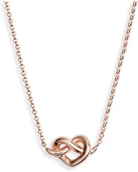 Kate Spade - Loves Me Knot Mini Pendant Necklace - Lyst