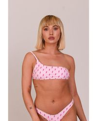 OOSC - Strike Of Luck Cold Shoulder Bikini Top - Lyst