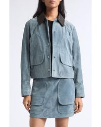 Veronica Beard - Walters Cropped Suede Barn Jacket - Lyst