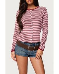 Edikted - Rayla Stripe Button-Up Top - Lyst