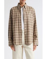 Rohe - Oxford Bouclé Check Button-Down Shirt - Lyst