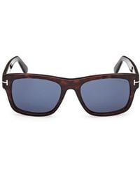 Tom Ford - Smith-02 55Mm Rectangular Sunglasses - Lyst