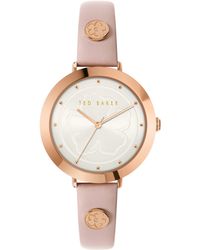 Ted Baker - Ammy Magnolia 3h Leather Strap Watch - Lyst
