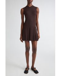 Sandy Liang - Millie Pleated Merino Wool Sweater Dress - Lyst