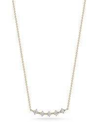 Dana Rebecca - Ava Bea Diamond Curved Bar Pendant Necklace - Lyst