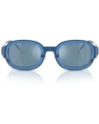 DIESEL - 49Mm Small Mirrored Square Sunglasses - Lyst