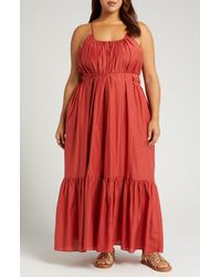 Nordstrom - Tie Back Tiered Maxi Dress - Lyst