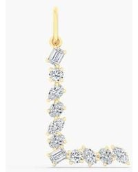Everlee - Multi-Shape Letter L Lab Diamond Charm - Lyst