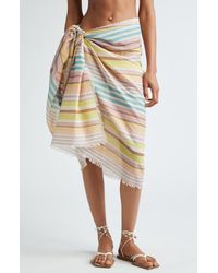 Zimmermann - Stripe Cotton Pareo Cover-up - Lyst