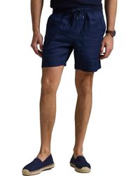 Polo Ralph Lauren - Classic Fit Flat Front Linen Drawstring Shorts - Lyst