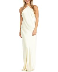 Morgan & Co. - Halter Neck Charmeuse Gown - Lyst