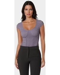 Bebe - Swiss Dot Lace Bodysuit - Lyst