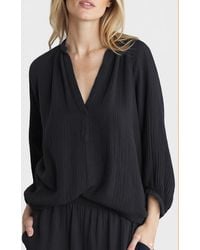 ocean + main - Gauze Top - Lyst