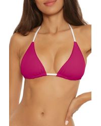 Becca - Modern Reversible Rib Triangle Bikini Top - Lyst