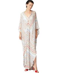 Missoni - Long Kaftan With 3D Zig Zag Lamé And Batwing Sleeves - Lyst