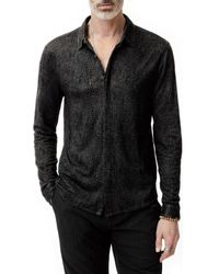 John Varvatos - Carrilho Regular Fit Knit Linen Button-Up Shirt - Lyst