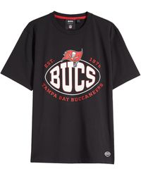 Men's Boss x NFL Black Tampa Bay Buccaneers Trap T-Shirt Size: Small