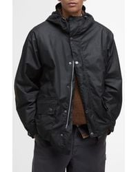Barbour - Tide Hooded Waxed Cotton Jacket - Lyst