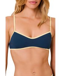 Solid & Striped - The Rachel Ribbed Bikini Top - Lyst