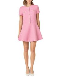 Endless Rose - Tweed A-Line Minidress - Lyst