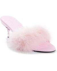 Balenciaga - Boudoir Feather Slide Sandal - Lyst