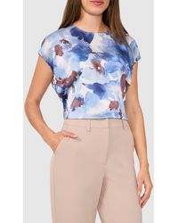 Halogen® - Printed Charmeuse Top - Lyst