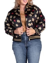 Standards & Practices - Naos Floral Satin Bomber Jacket - Lyst
