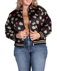 Standards & Practices - Naos Floral Satin Bomber Jacket - Lyst